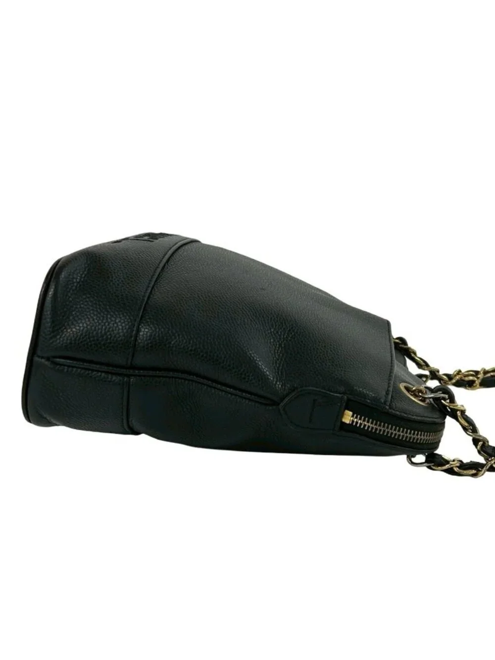 Chanel Card Vintage Caviar Leather Shoulder Bag Tote Black